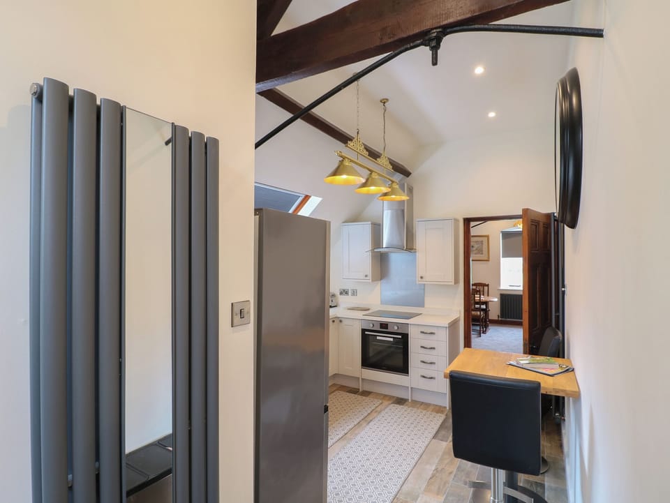 Fridge, dishwasher, electric kettle, toaster