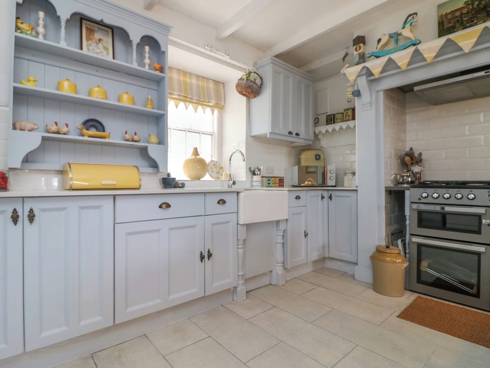 Fridge, dishwasher, electric kettle, toaster