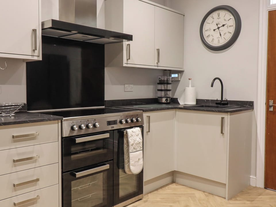 Fridge, dishwasher, electric kettle, toaster