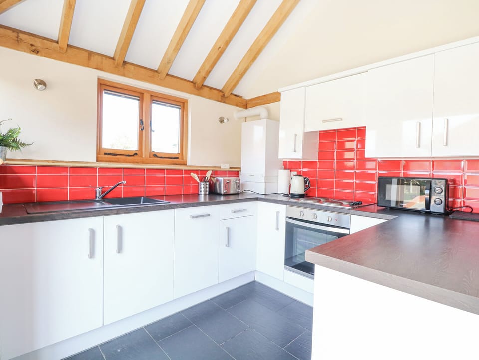 Fridge, dishwasher, electric kettle, toaster