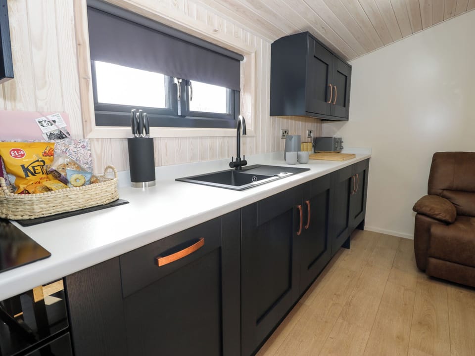 Fridge, dishwasher, electric kettle, toaster