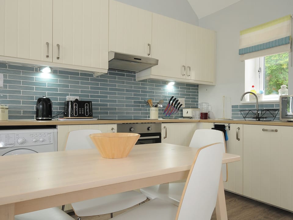 Fridge, dishwasher, electric kettle, toaster
