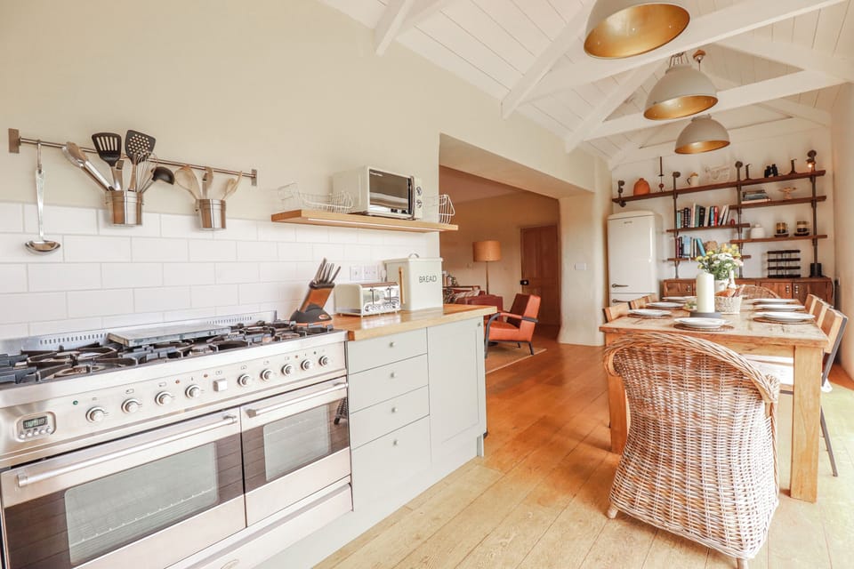 Fridge, dishwasher, electric kettle, toaster