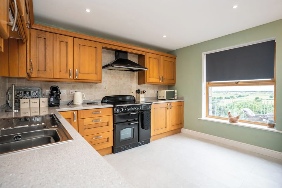 Fridge, dishwasher, electric kettle, toaster