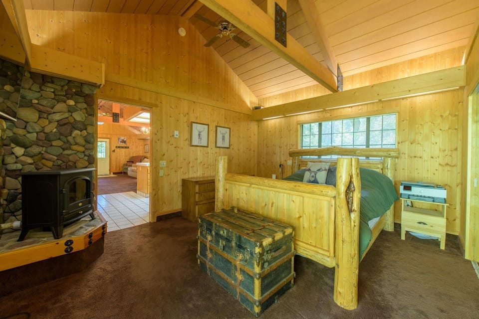 The spacious queen bedroom retreat includes an ensuite & deck access