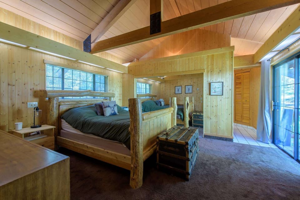The spacious queen bedroom retreat includes an ensuite & deck access