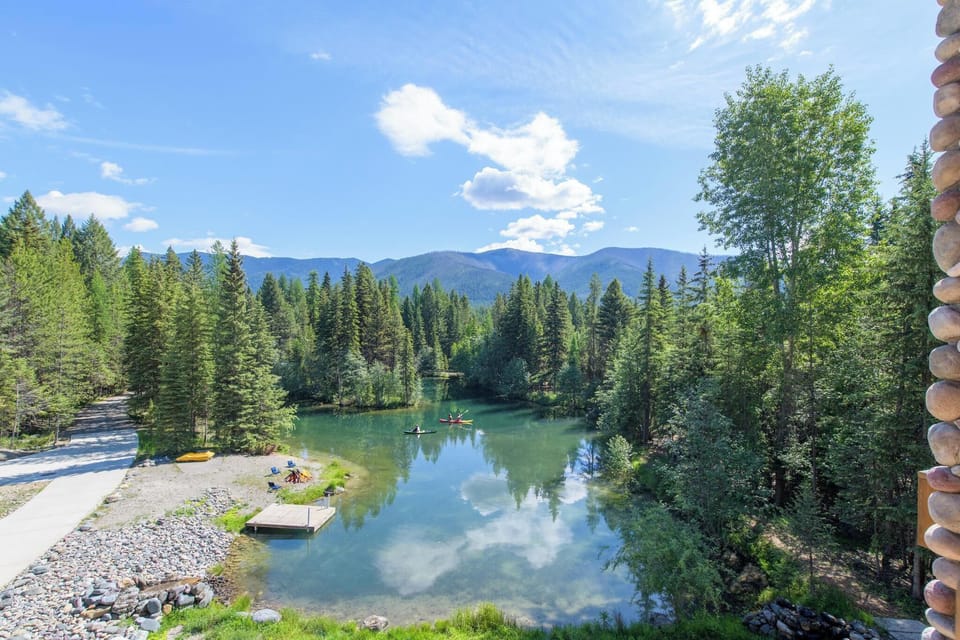 Waterside serenity is just a short stroll away