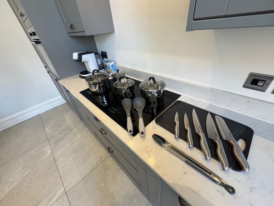 Apartment | Private kitchen | Fridge, microwave, oven, stovetop