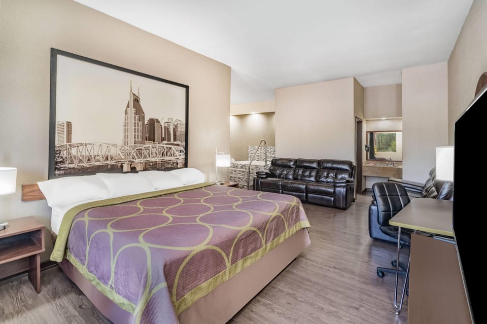 Desk, blackout drapes, iron/ironing board, free WiFi