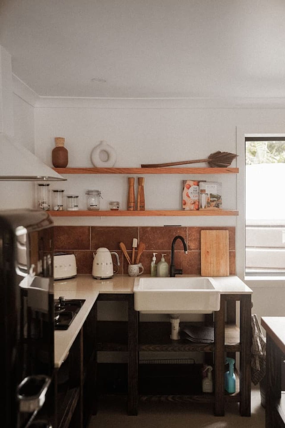 Equipped with sleek Smeg appliances, this kitchen blends style and functionality, adding a touch of luxury to your stay.