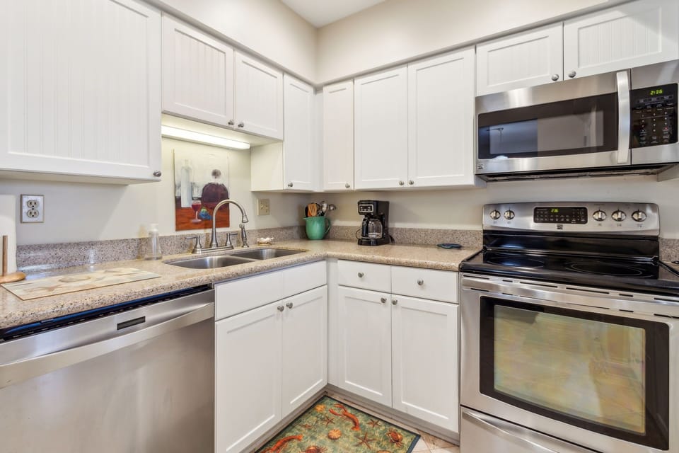 Fully Equipped Kitchen Including Drip Coffee Maker