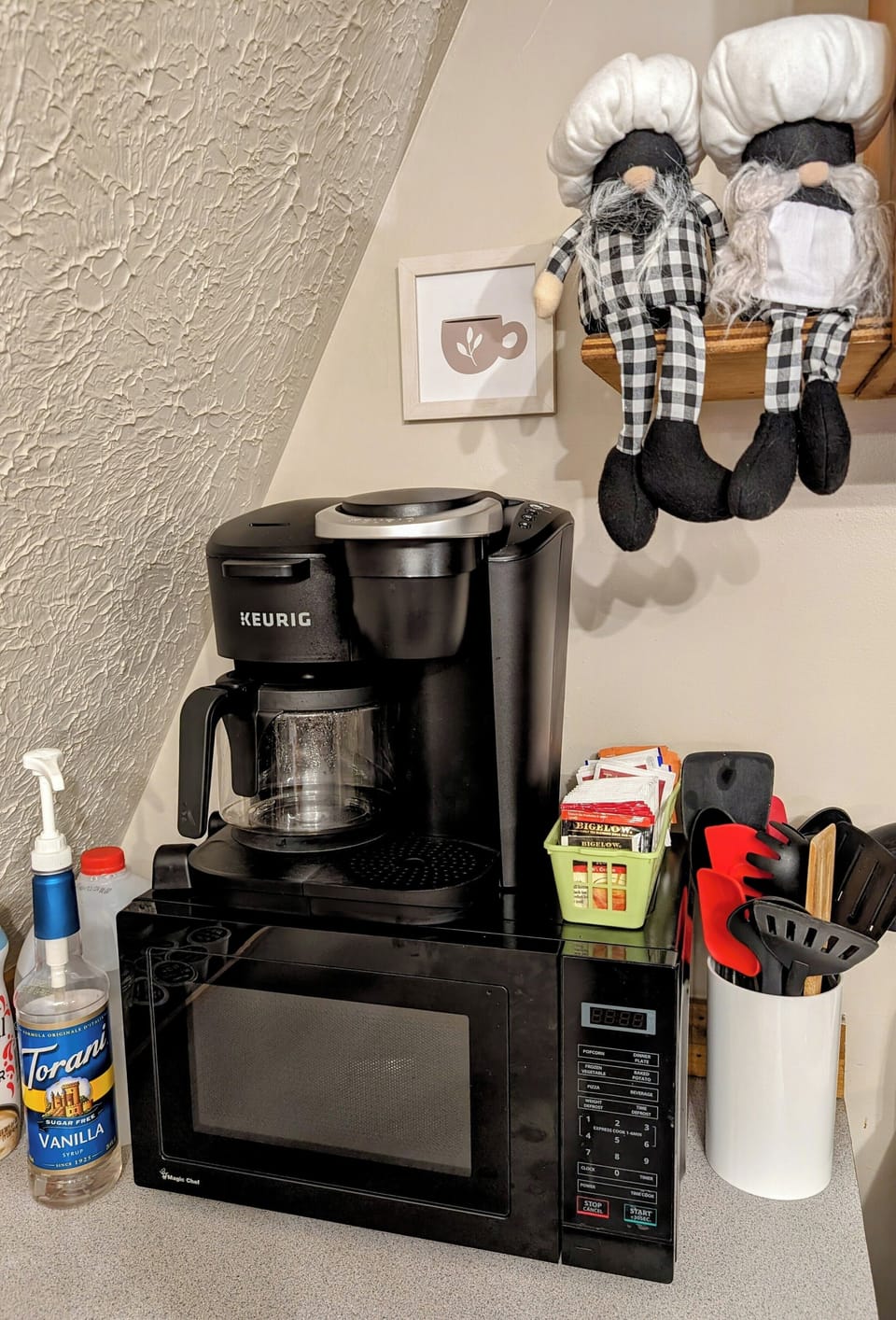 Coffee and microwave (French press included, as well)