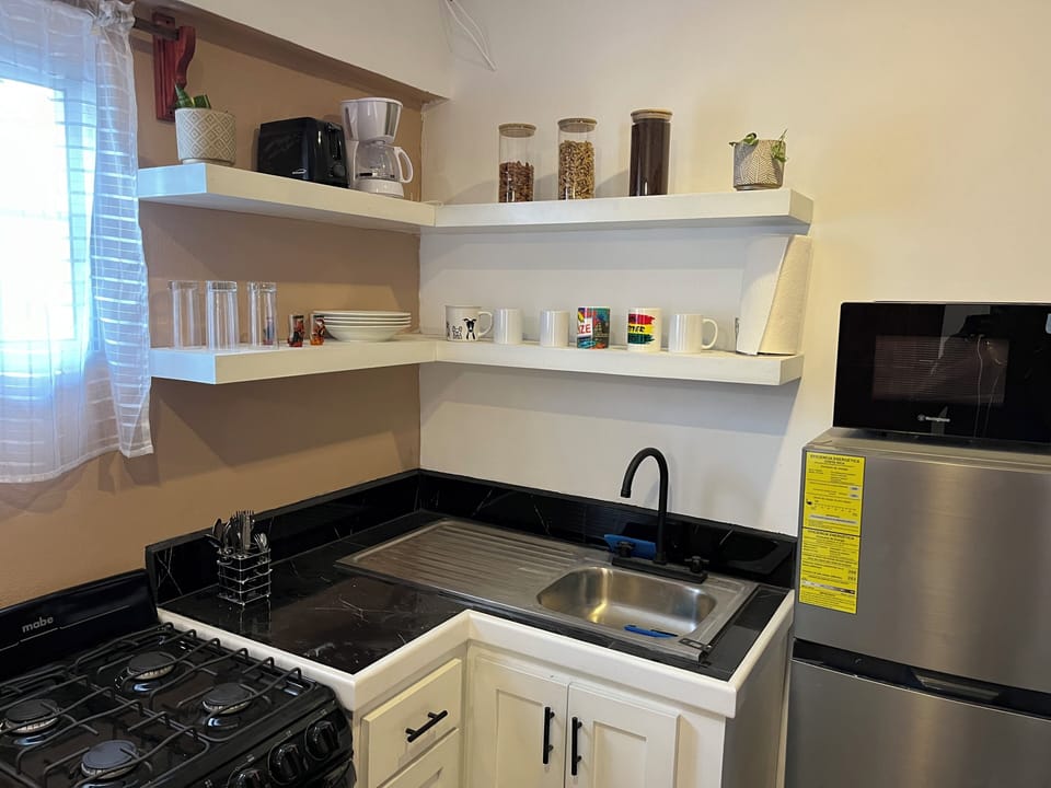 Deluxe Apartment, Air conditioning, City View | Private kitchen