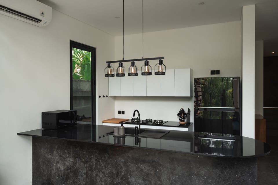 Villa, 2 Bedrooms, Patio, River View | Private kitchen | Fridge, microwave, stovetop, coffee/tea maker