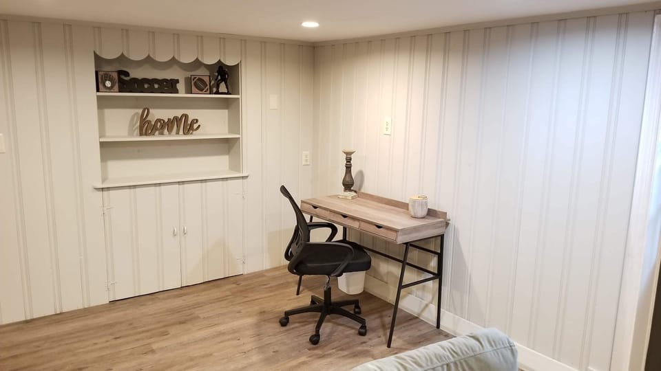 Desk in the basement