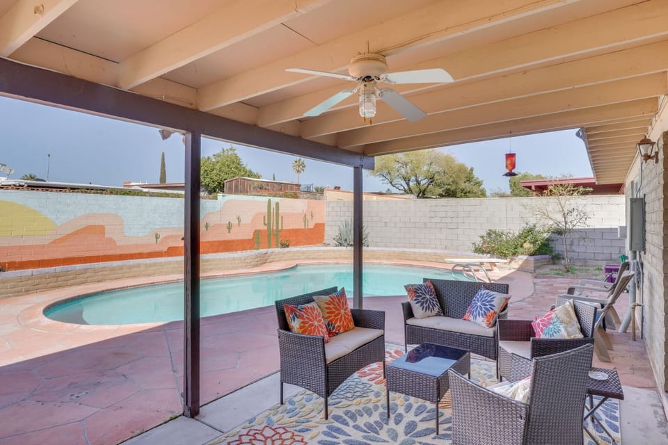 House Exterior | Covered Patio w/ Seating | Gas Grill