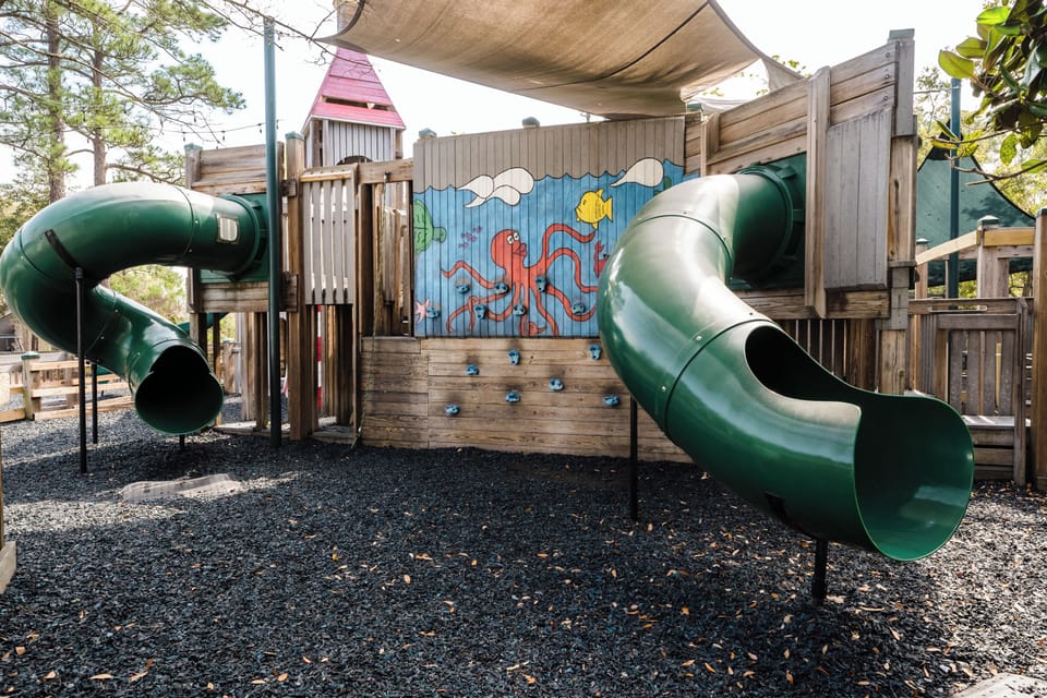 Fun-filled kids' playground with plenty of space to climb, slide, and play!