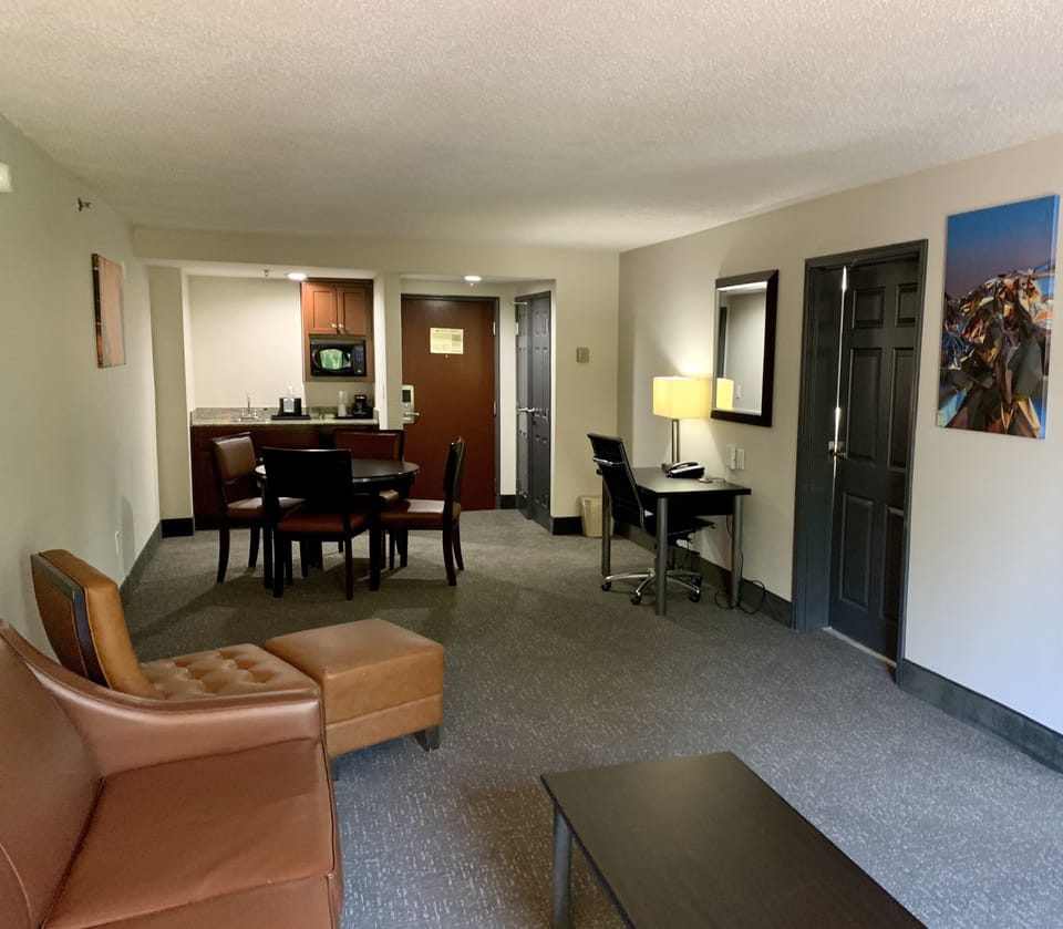 Superior Studio Suite, 1 King Bed, Non Smoking | Living area | TV