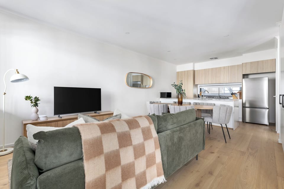 Apartment, 2 Bedrooms, Balcony | Living area | 55-inch flat-screen TV with digital channels, TV