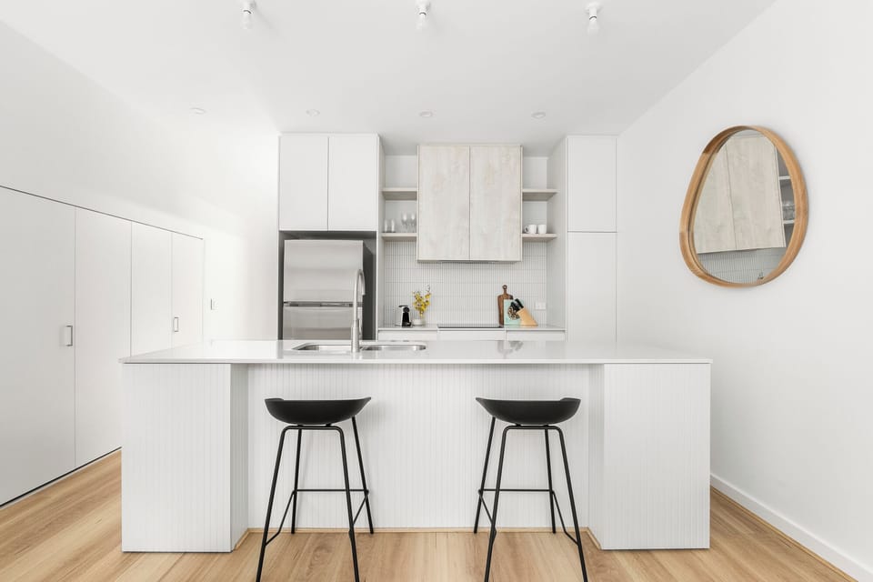 Apartment, 2 Bedrooms, Balcony | Private kitchen | Full-size fridge, microwave, oven, stovetop