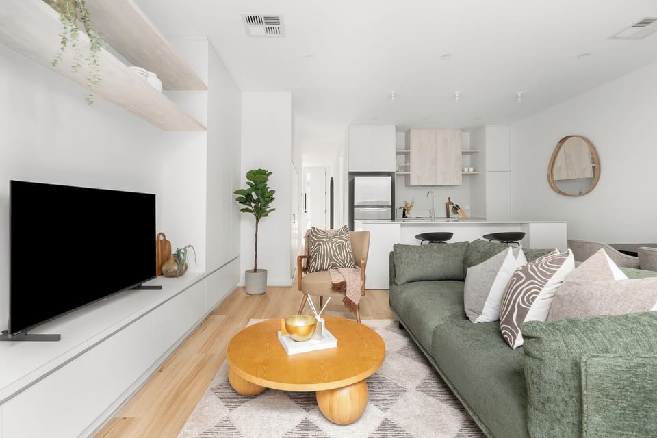 Apartment, 2 Bedrooms, Balcony | Living area | Flat-screen TV