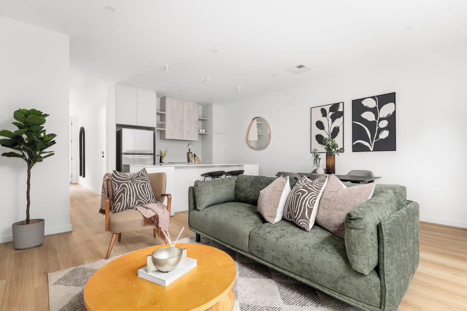 Apartment, 2 Bedrooms, Balcony | Living area | Flat-screen TV