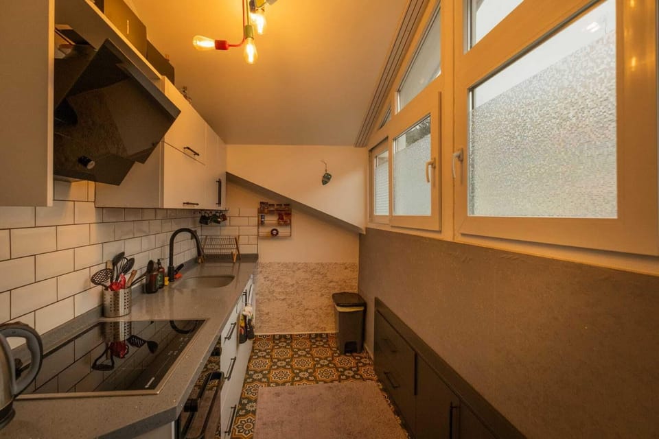 Deluxe Loft, Sea View | Private kitchen | Fridge, microwave, oven, stovetop