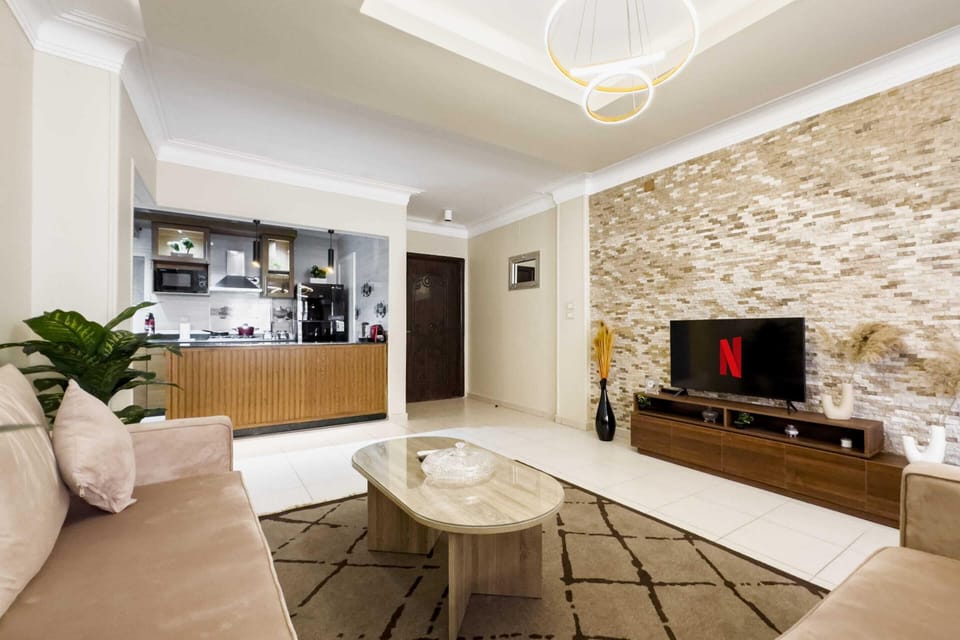 Basic Apartment | Living area | 55-inch Smart TV with satellite channels