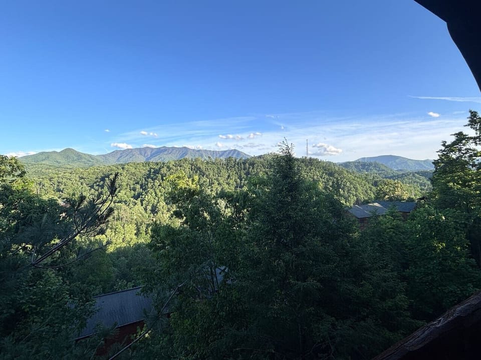 Incredible Smoky Mountain views from the privacy of your back deck.