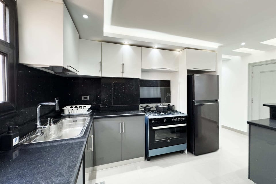 Basic Apartment | Private kitchen | Fridge, microwave, stovetop, espresso maker