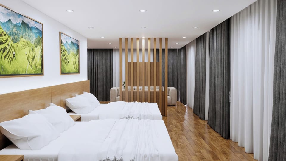 Family Suite, Mountain View | Desk, laptop workspace, blackout drapes, soundproofing
