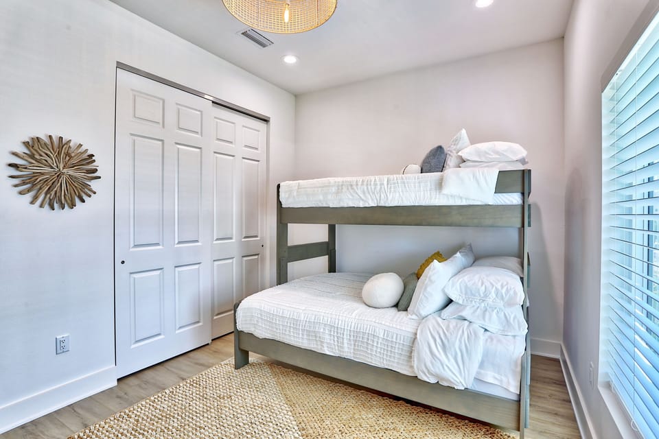 4th Bedroom with Twin over Queen Bunk Bed.  3rd Floor.