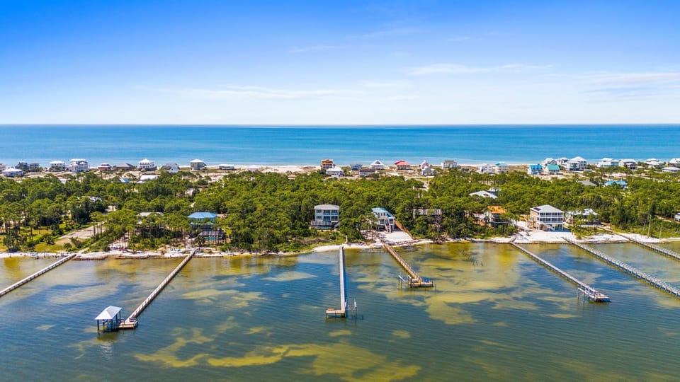 overhead view from the Bay