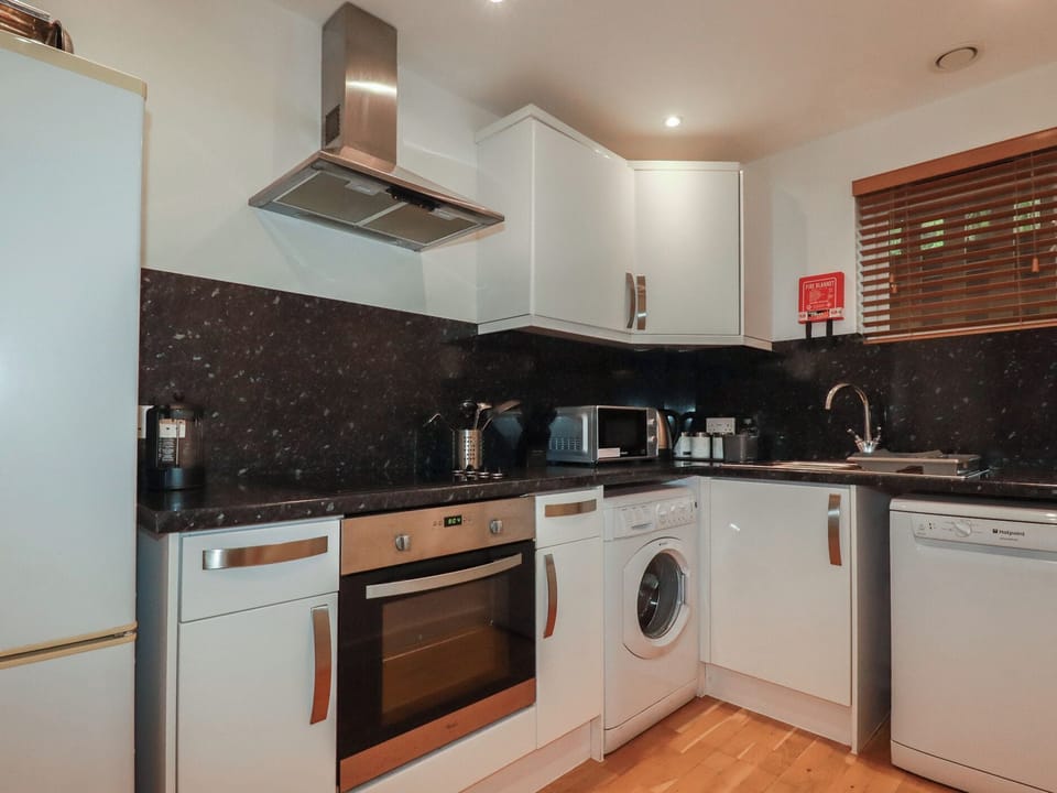 Fridge, microwave, dishwasher, toaster