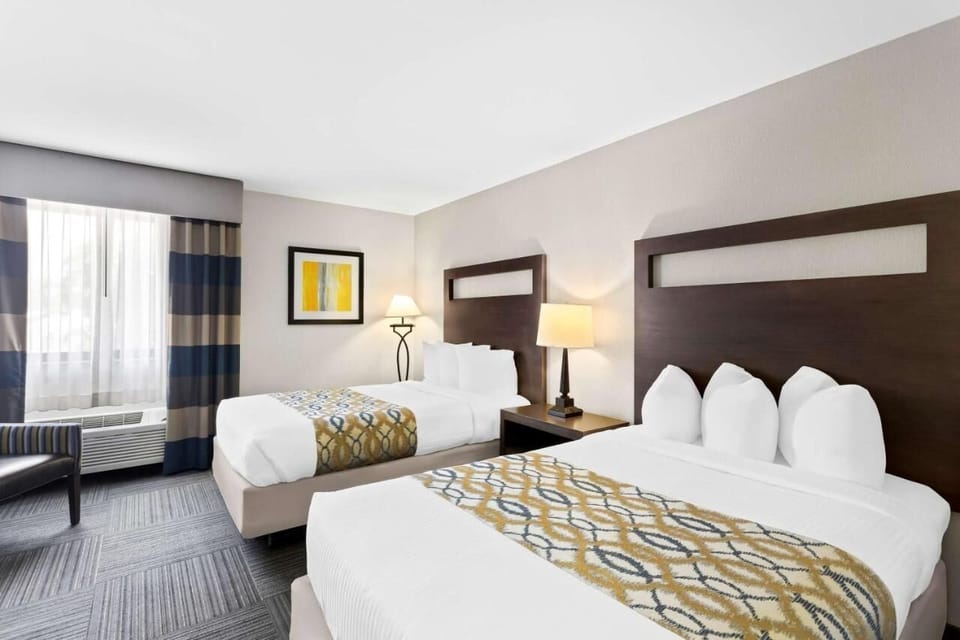 Wake up to daylight streaming beside your perfectly made bed.