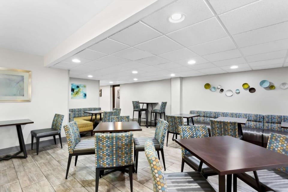Gather for breakfast or work in this spacious dining area.