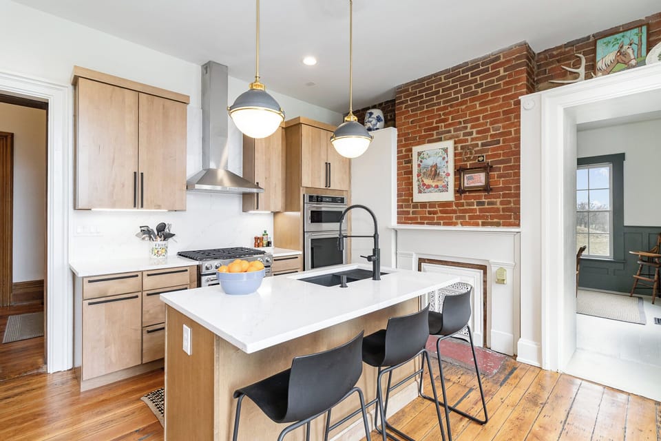 Kitchen with double ovens