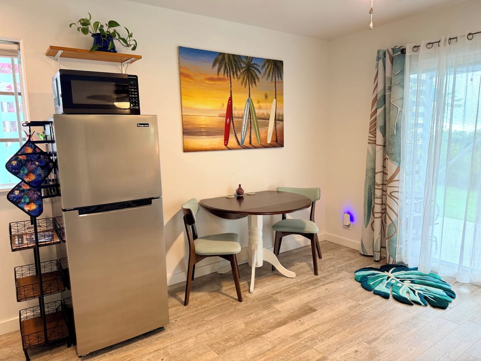 Indoor dining area for two