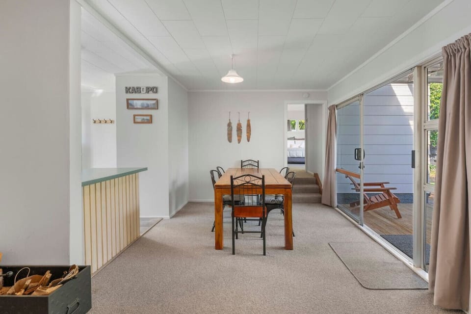 Dining area leads to outside