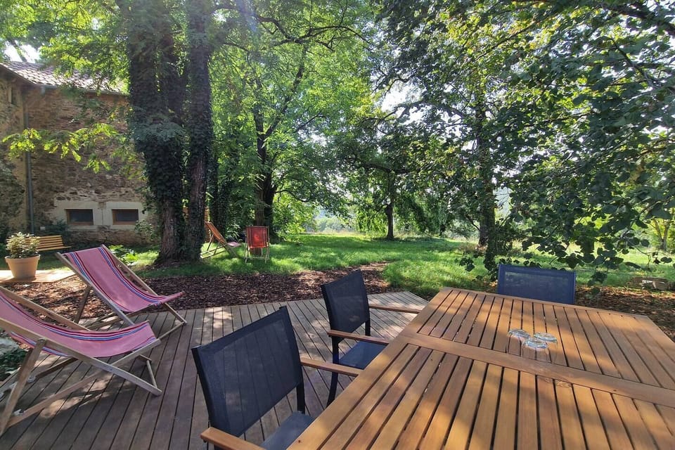 View from the back of the private terrace onto the private garden