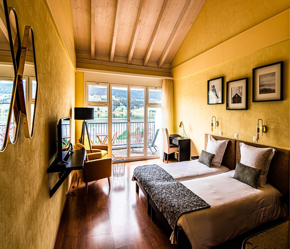 Deluxe Double or Twin Room | Living area | TV