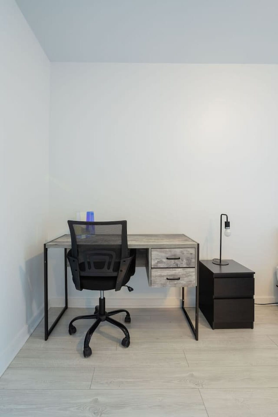 Stay productive in this dedicated workspace featuring a modern des