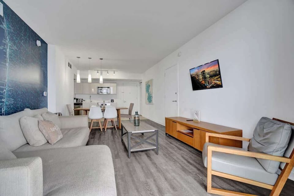 Sitting area and a TV with basic cable channels