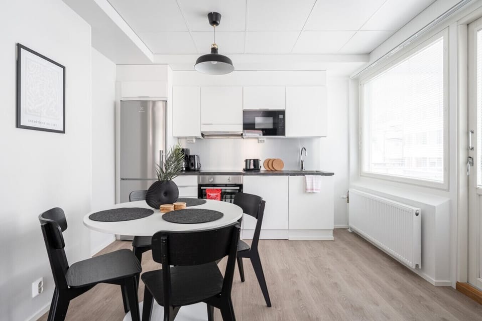 The modern kitchen comes fully stocked with oil, salt, and spices, so you can easily cook your favorite meals during your stay.