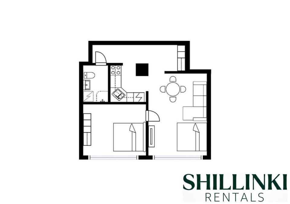 The efficient 44m² layout provides plenty of space to relax, ensuring a comfortable stay whether you are here for business or leisure.