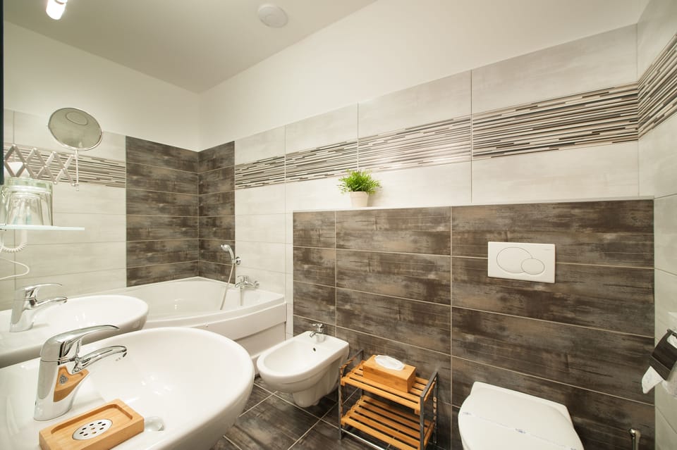 Exclusive Suite | Bathroom | Free toiletries, hair dryer, towels, soap