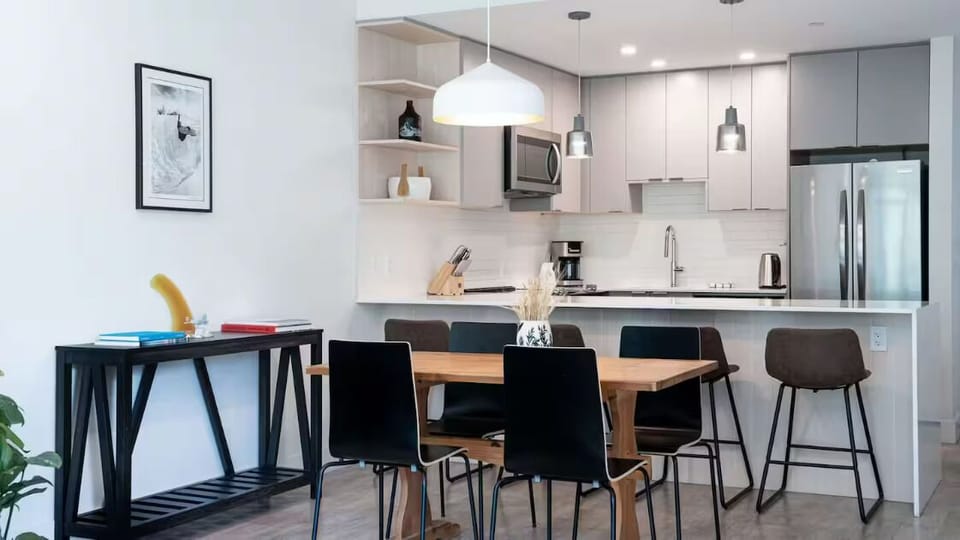 Overview of Dining Area and Kitchen