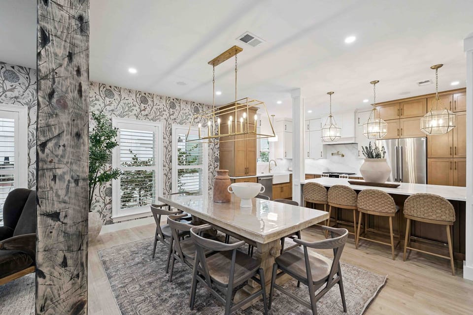 Host dinner gathering or enjoy casual meals in this bright and spacious dining room.