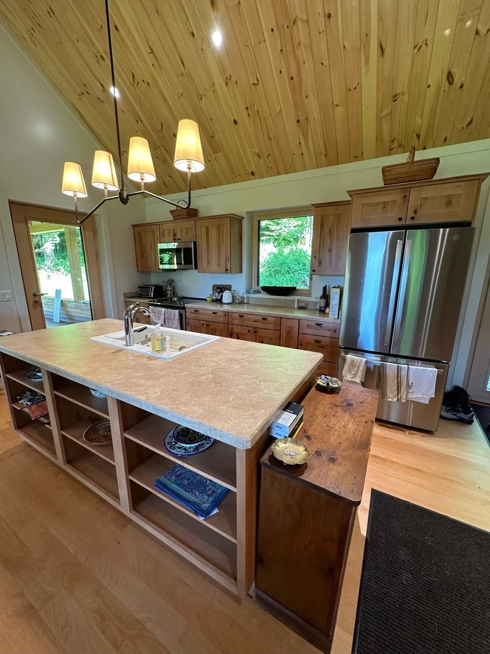 Kitchen with induction stove, island, and all new amenities. 