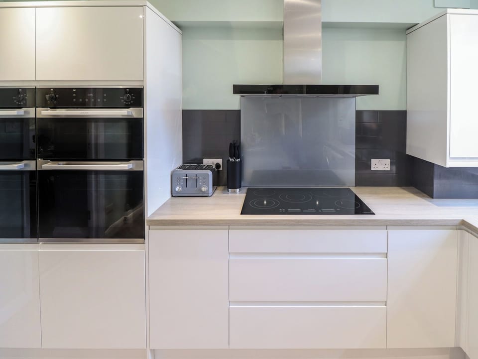 Fridge, dishwasher, electric kettle, toaster